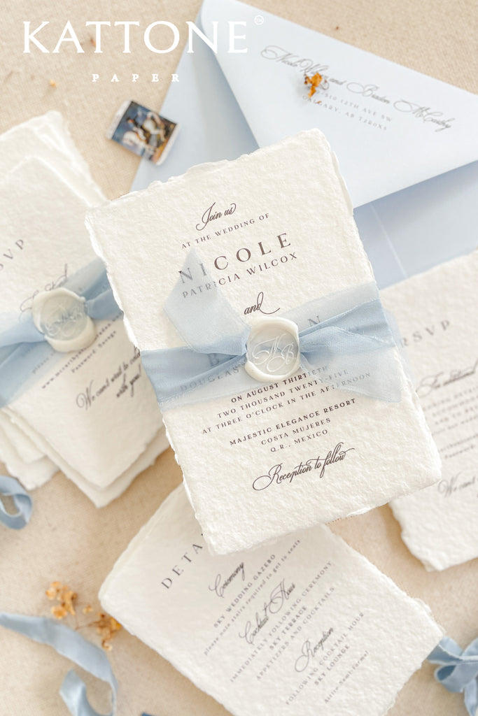 Bambina Handmade Paper Wedding Invitation Sets