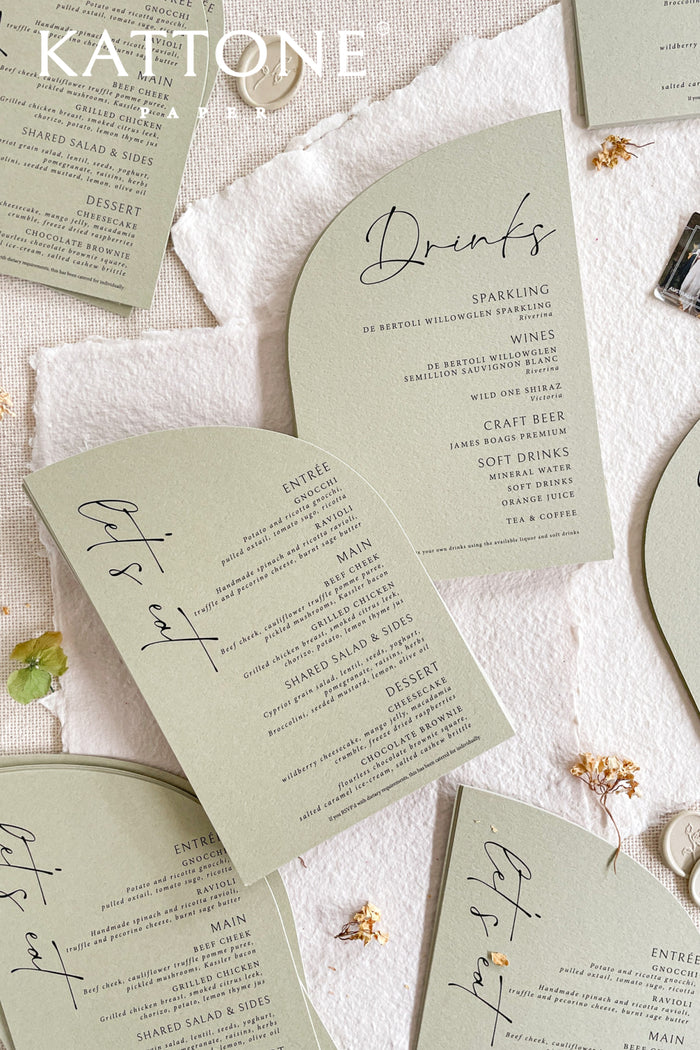 Venette Arched Wedding Menus