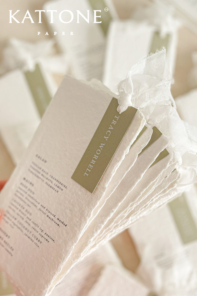 Nicola Minimalist Wedding Menus