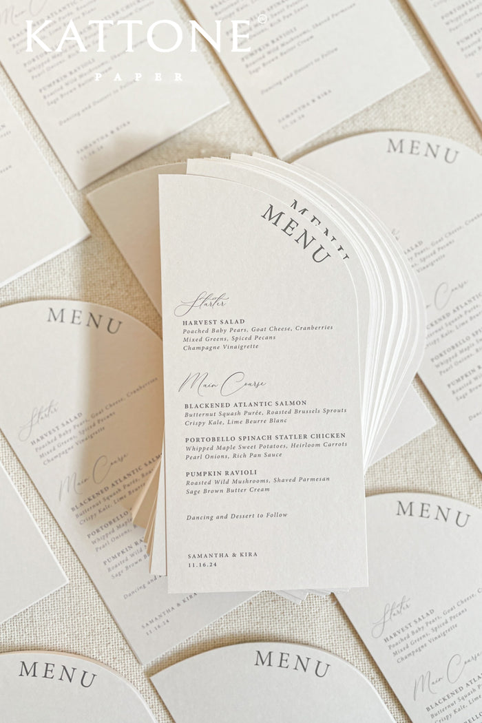 Kierra Arched Wedding Menus