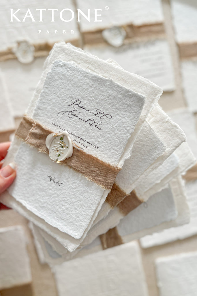 Lilla Handmade Paper Save the Date Cards