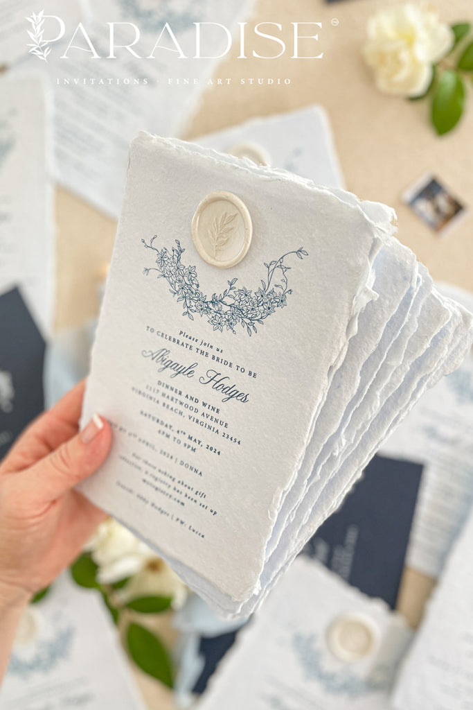 Lindy Handmade Bridal Shower Invitations