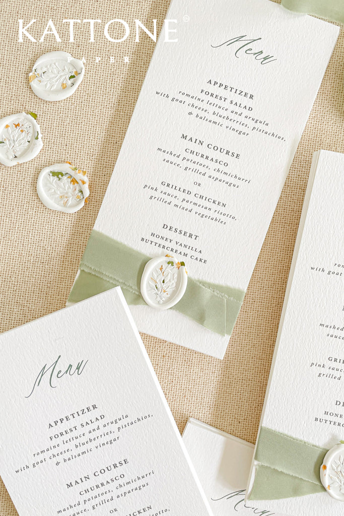 Elida Minimalist Wedding Menus