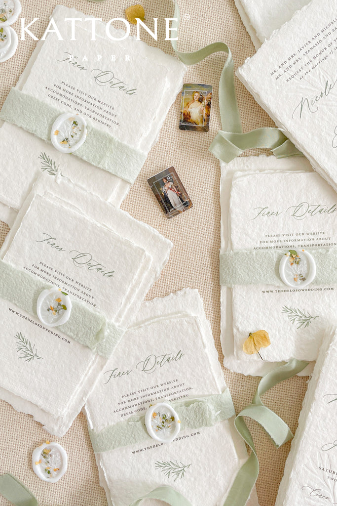 Nella Handmade Paper Wedding Invitation Sets