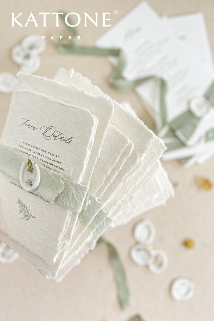 Nella Handmade Paper Wedding Invitation Sets