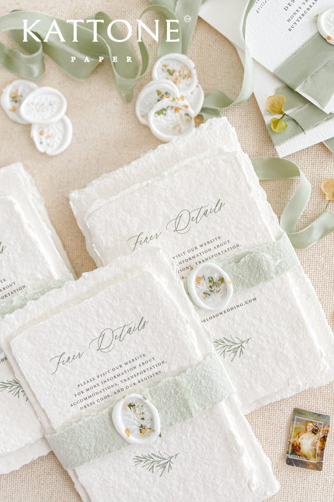 Nella Handmade Paper Wedding Invitation Sets