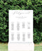 Modern Calligraphy Table Seating Chart