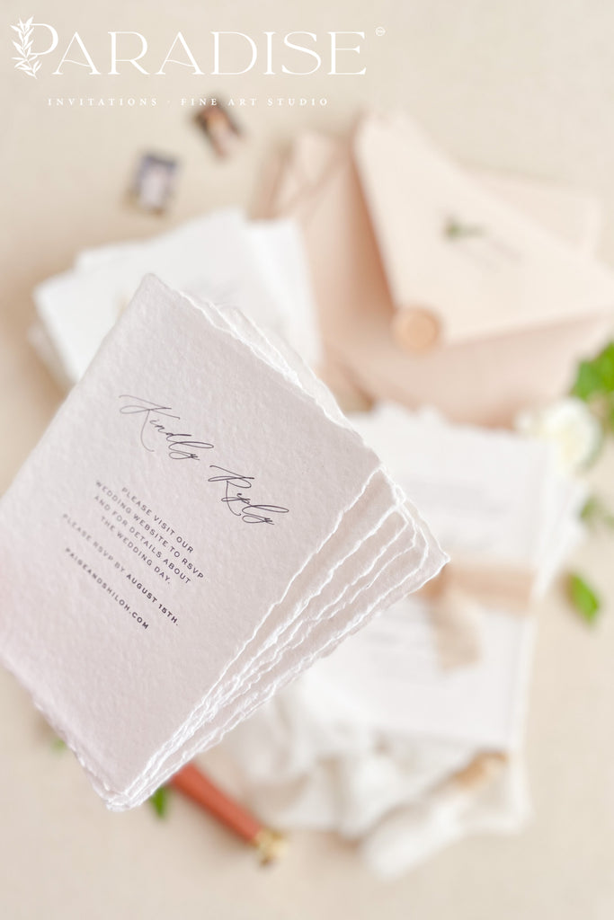 Carine Handmade Paper Wedding Invitation Sets