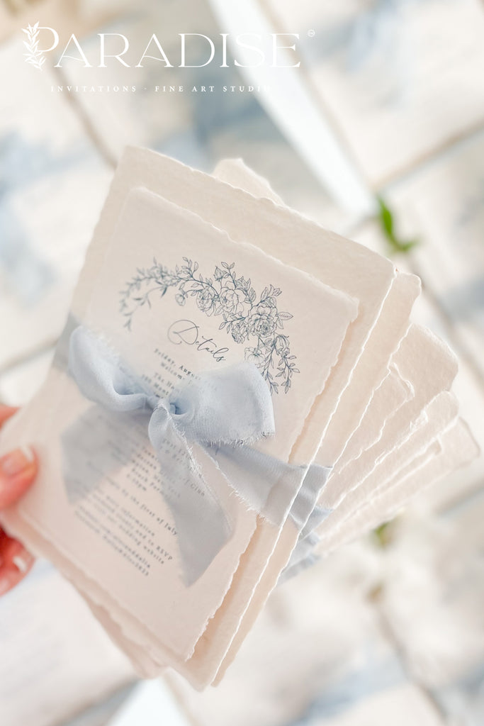 Anne Handmade Paper Wedding Invitation Sets