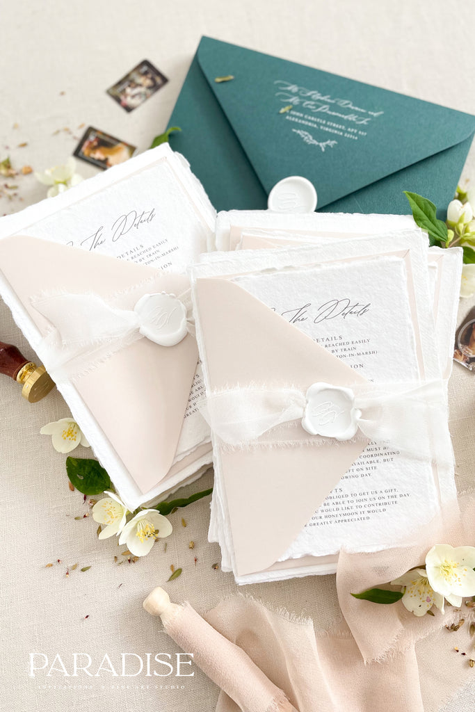 Trinity Handmade Paper Wedding Invitation Sets