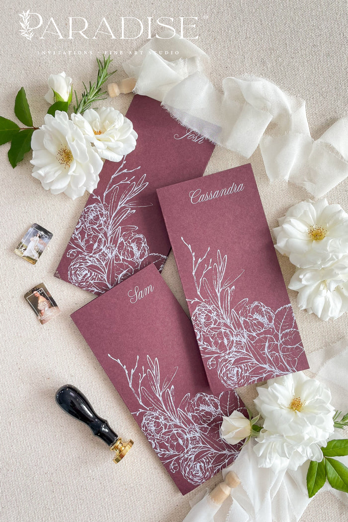 Chenelle Burgundy Wedding Menus