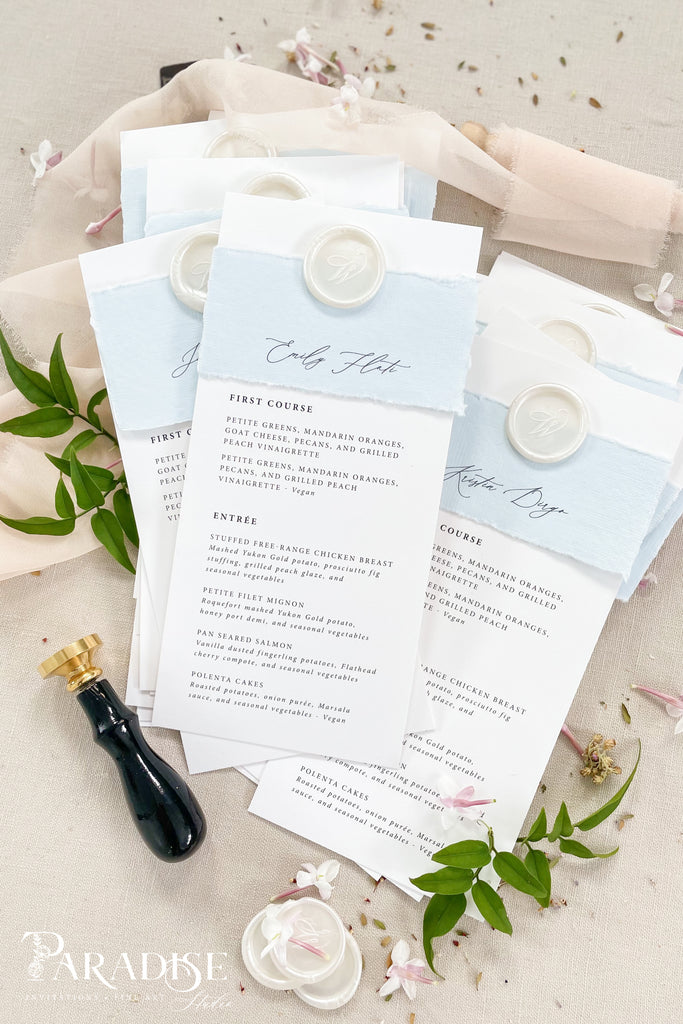 Maeve Modern Wedding Menus