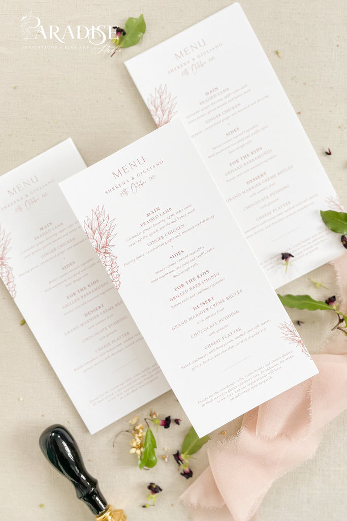 Elisa Tropical Wedding Menus