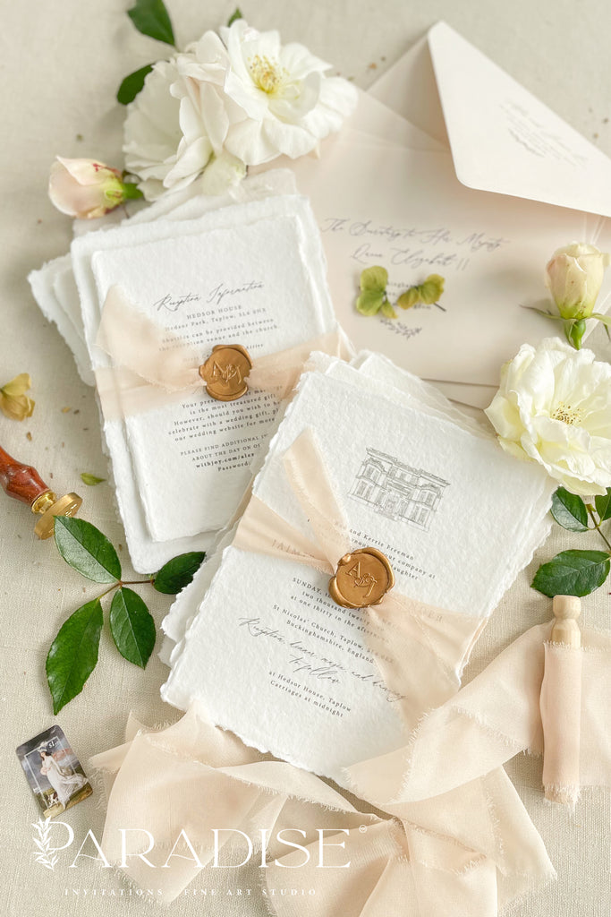 Brunella Handmade Paper Wedding Invitation Sets