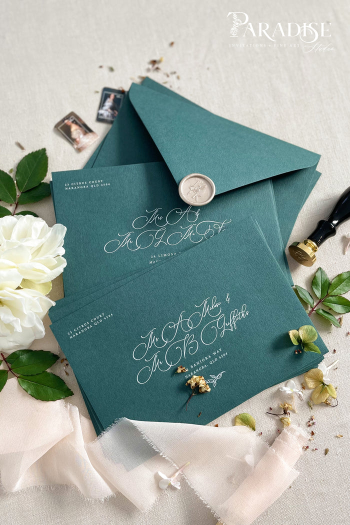 Emerald Envelopes White Ink Printing