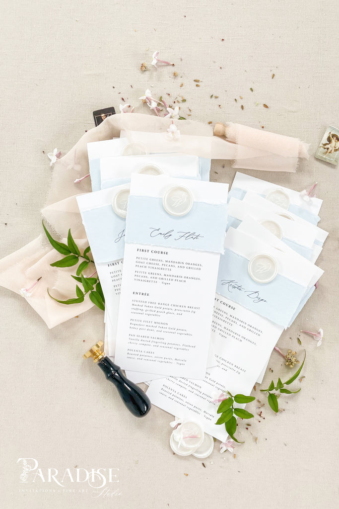 Maeve Modern Wedding Menus