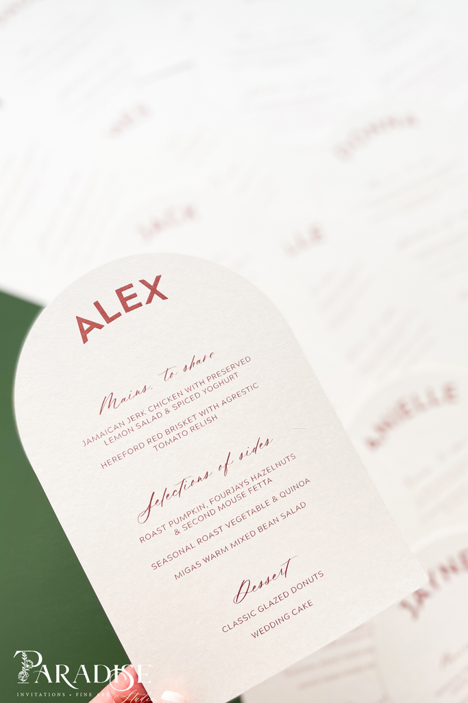 Darina Modern Arch Shapped Wedding Menus