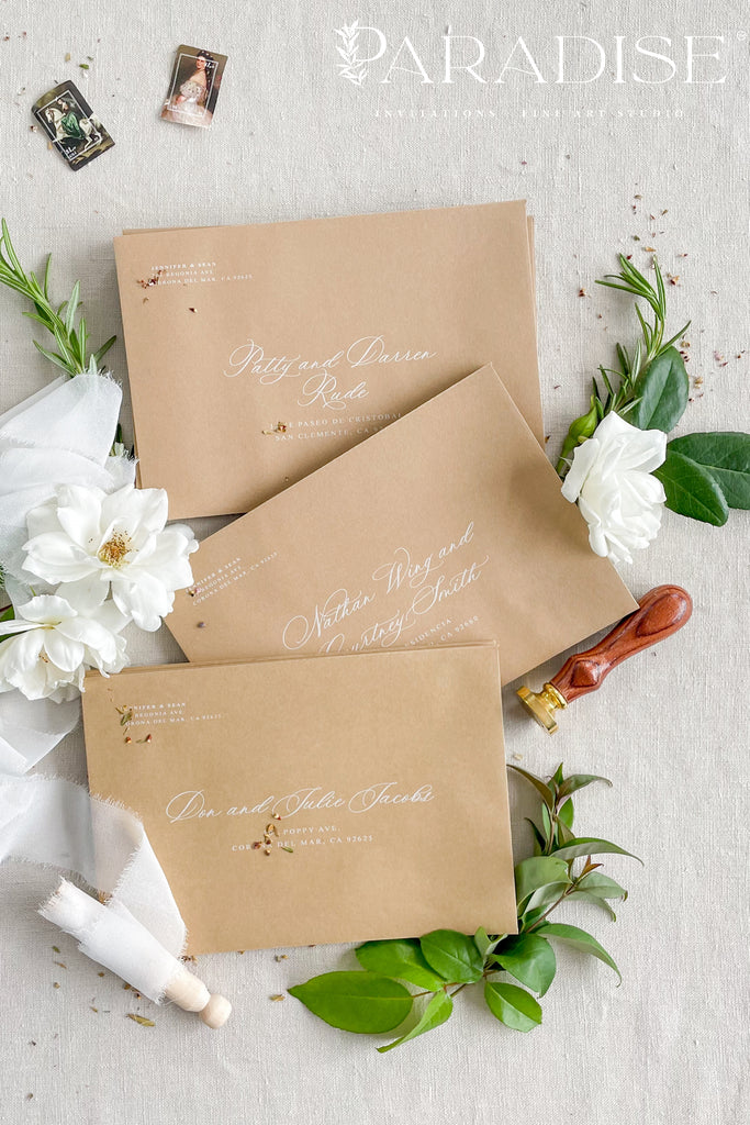 Latte Envelopes and White Ink Printing