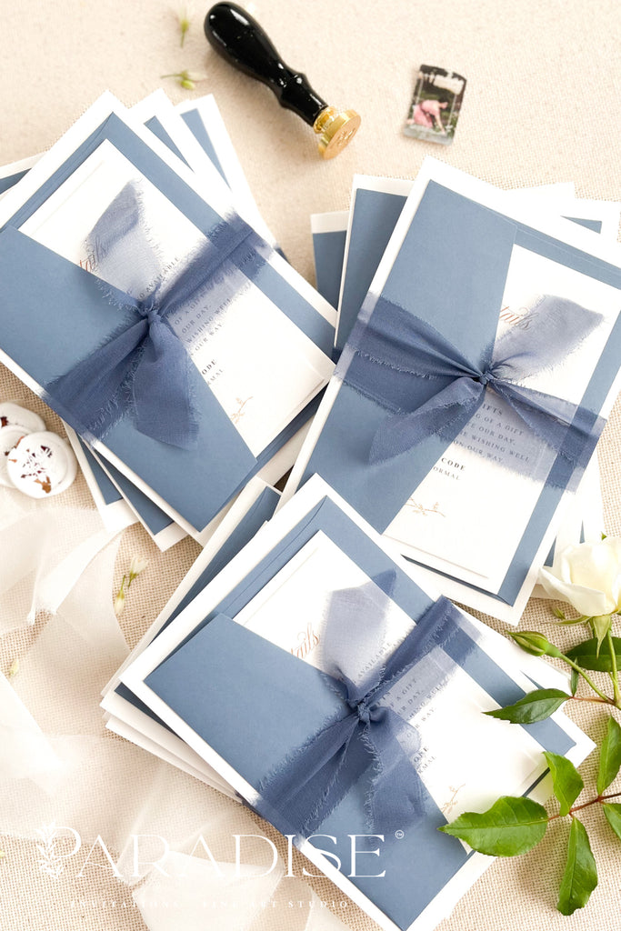 Ellaine Silk Ribbon Wedding Invitations