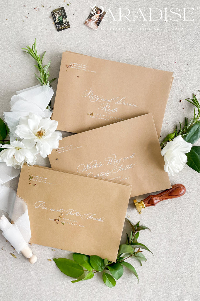 Latte Envelopes and White Ink Printing