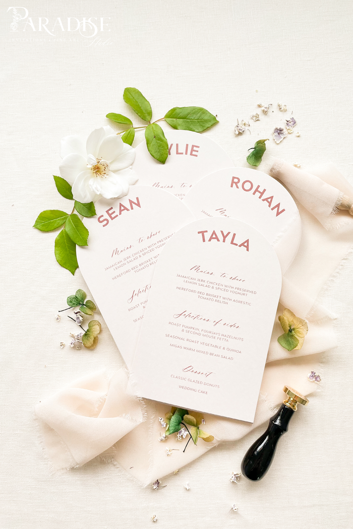 Darina Modern Arch Shapped Wedding Menus