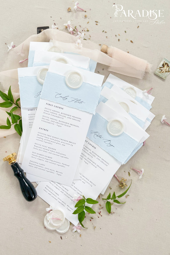 Maeve Modern Wedding Menus