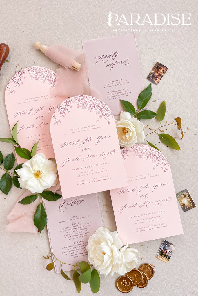 Aaliyah Arch Wedding Invitation Sets