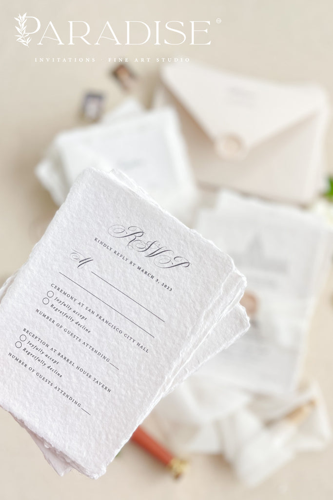 Cherine Handmade Paper Wedding Invitation Sets