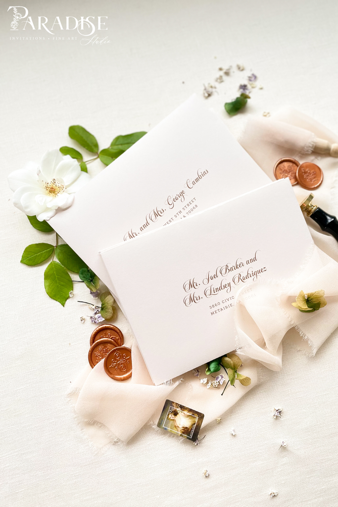 Ivory Envelopes Black Ink Printing