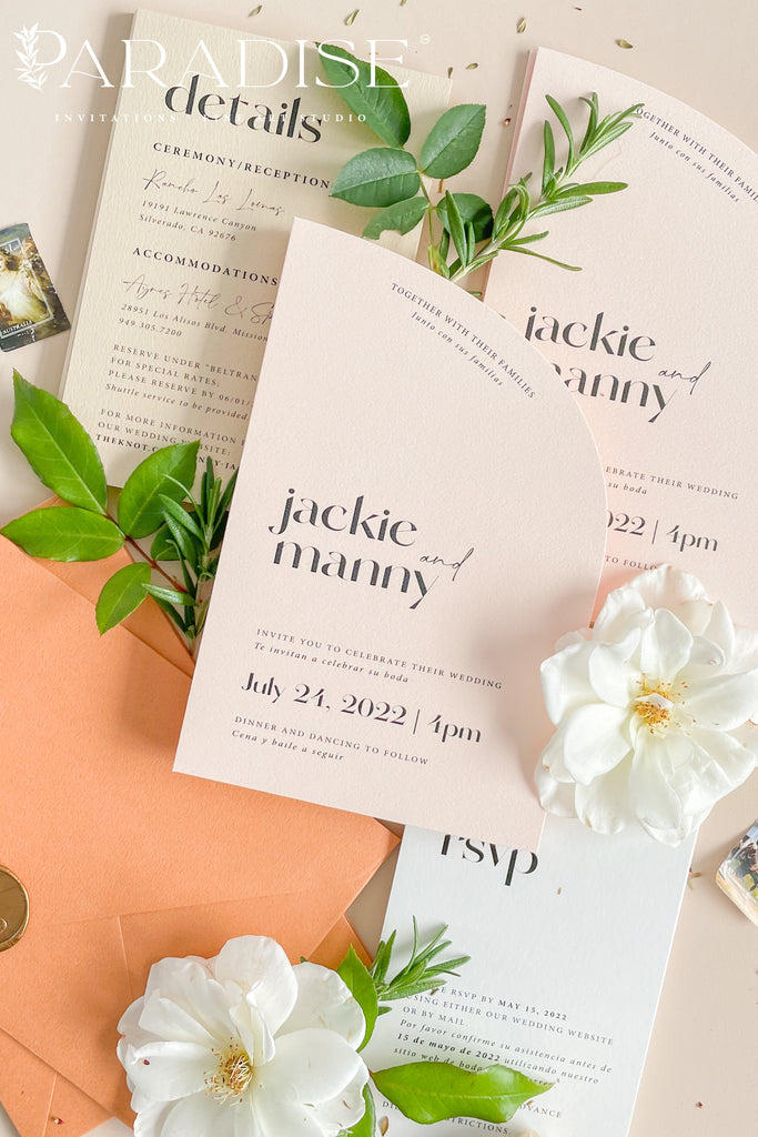 Elise Half Arch Wedding Invitations