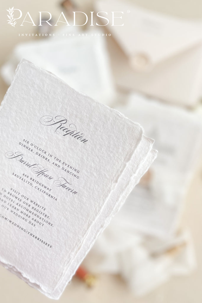 Cherine Handmade Paper Wedding Invitation Sets