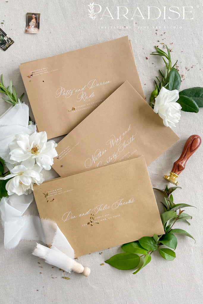 Latte Envelopes and White Ink Printing