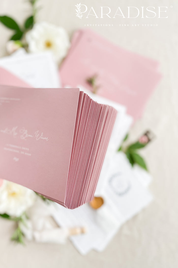 Wild Rose Envelopes and White Ink Printing