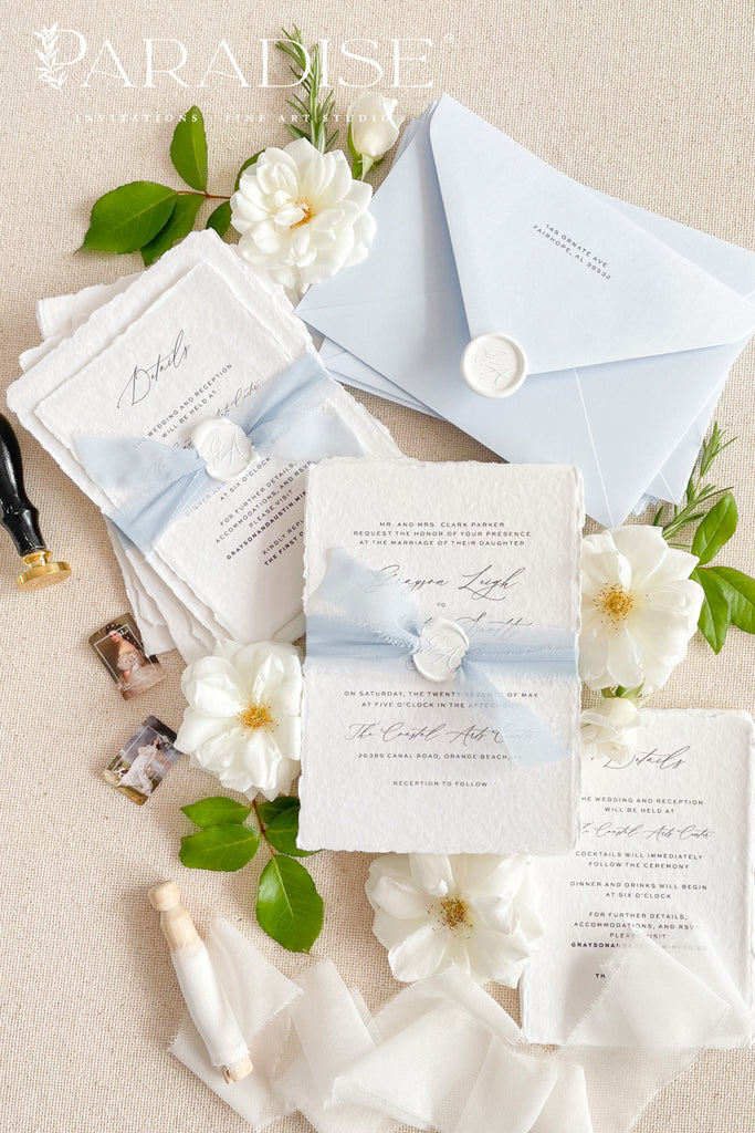 Allyson Handmade Paper Wedding Invitation Sets