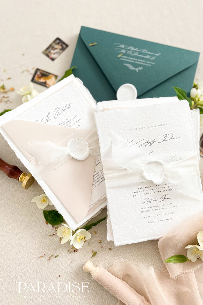 Trinity Handmade Paper Wedding Invitation Sets