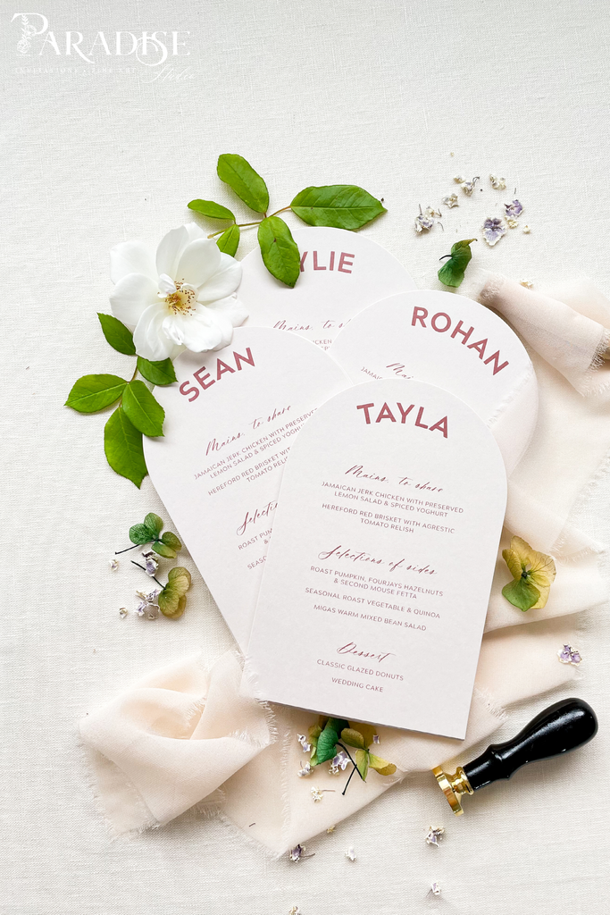 Darina Modern Arch Shapped Wedding Menus