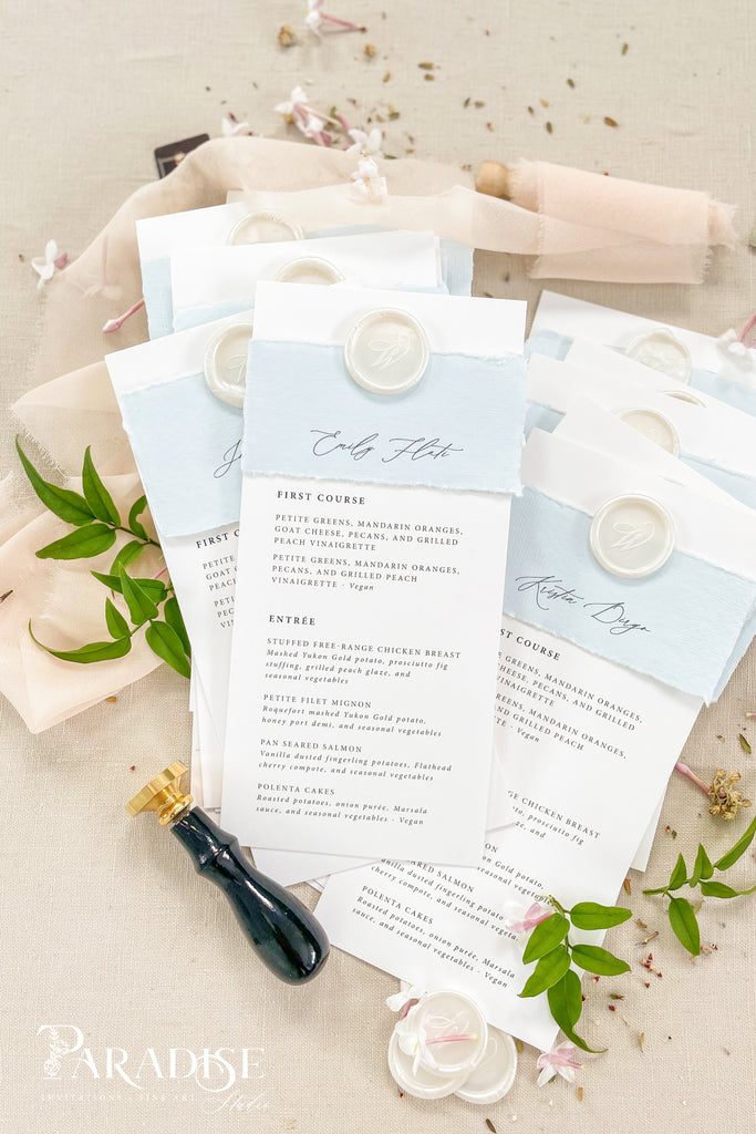 Maeve Modern Wedding Menus