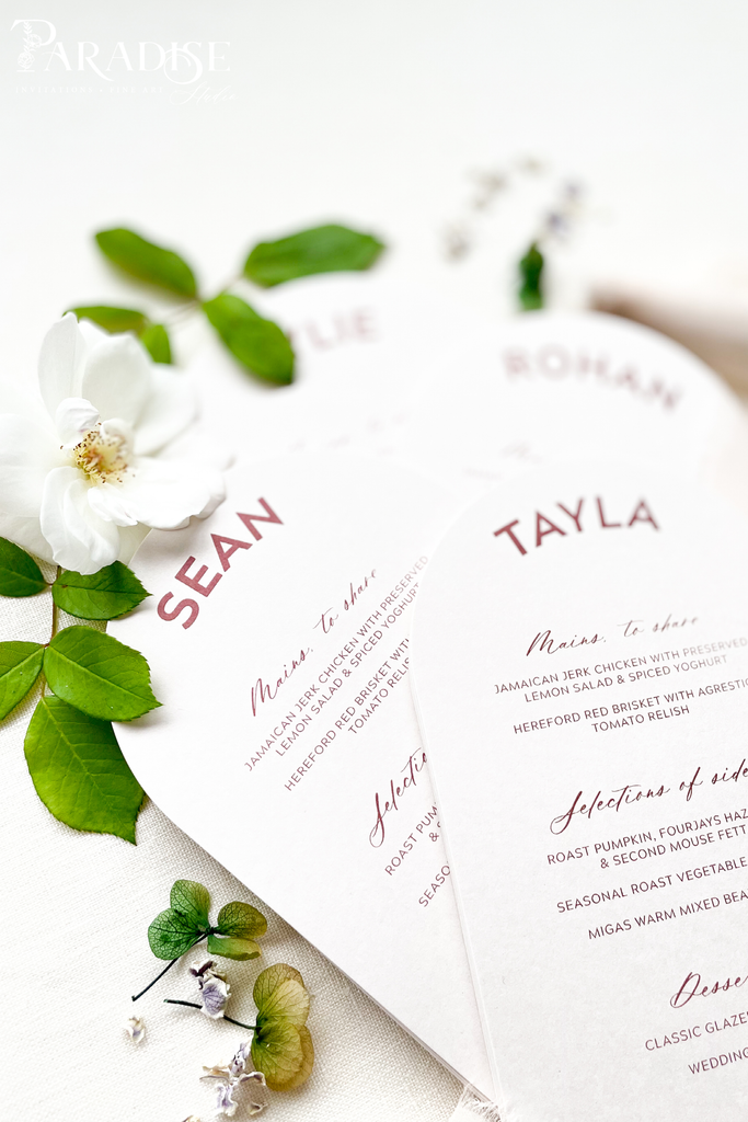 Darina Modern Arch Shapped Wedding Menus