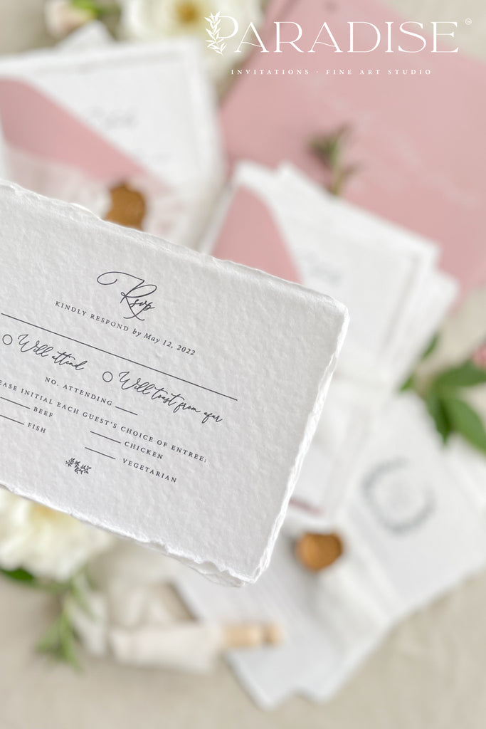 Camille Handmade Paper Wedding Invitation Sets