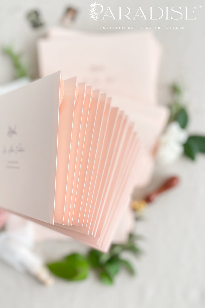 Soft Peach Envelopes and Black ink Printing