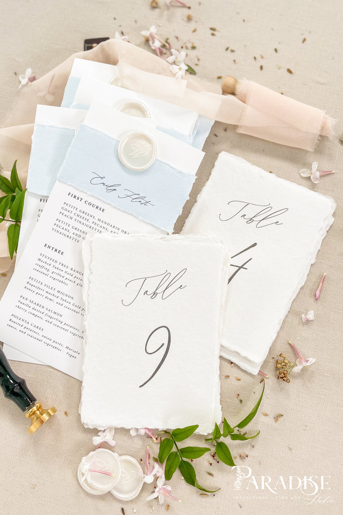 Maeve Handmade Paper Table Numbers