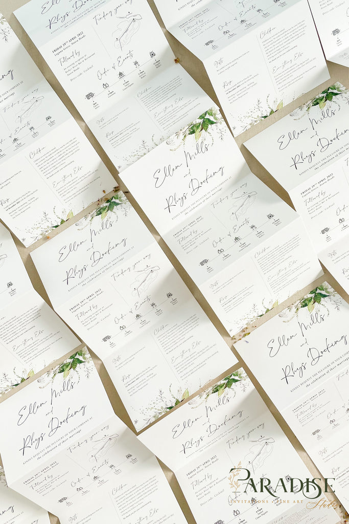 Bernadene Concertina Wedding Invitations