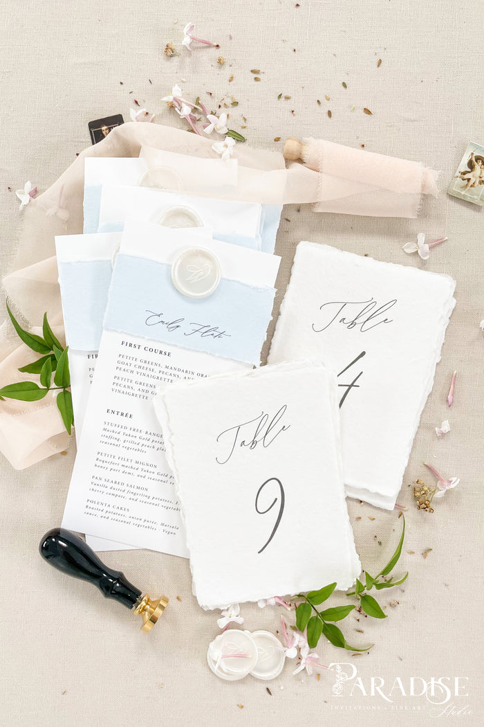 Maeve Handmade Paper Table Numbers