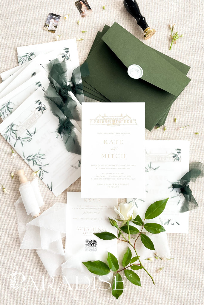 Eloisa Silk Ribbon Wedding Invitations