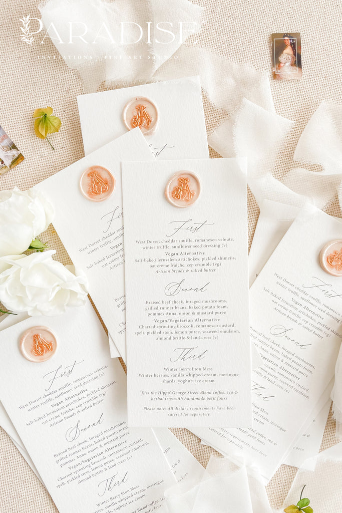 Jeanne-Marie Minimalist Wedding Menus