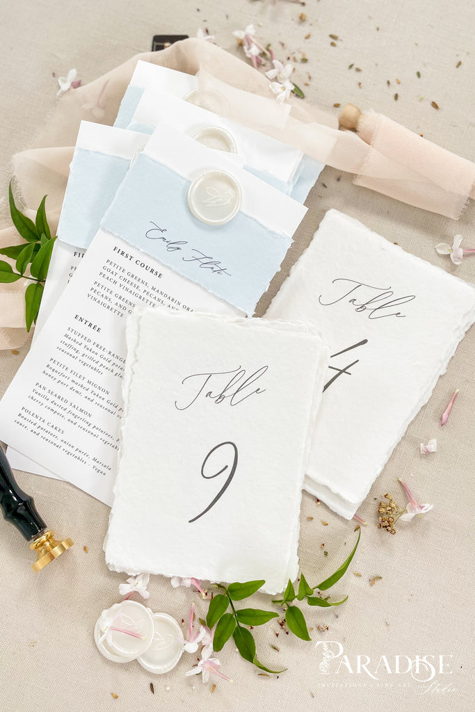 Maeve Handmade Paper Table Numbers