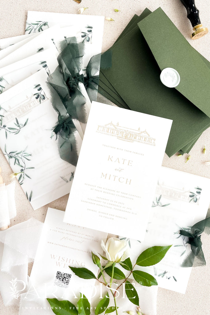 Eloisa Silk Ribbon Wedding Invitations