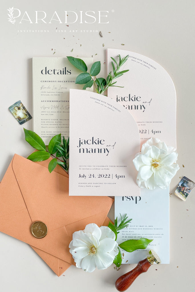 Elise Half Arch Wedding Invitations