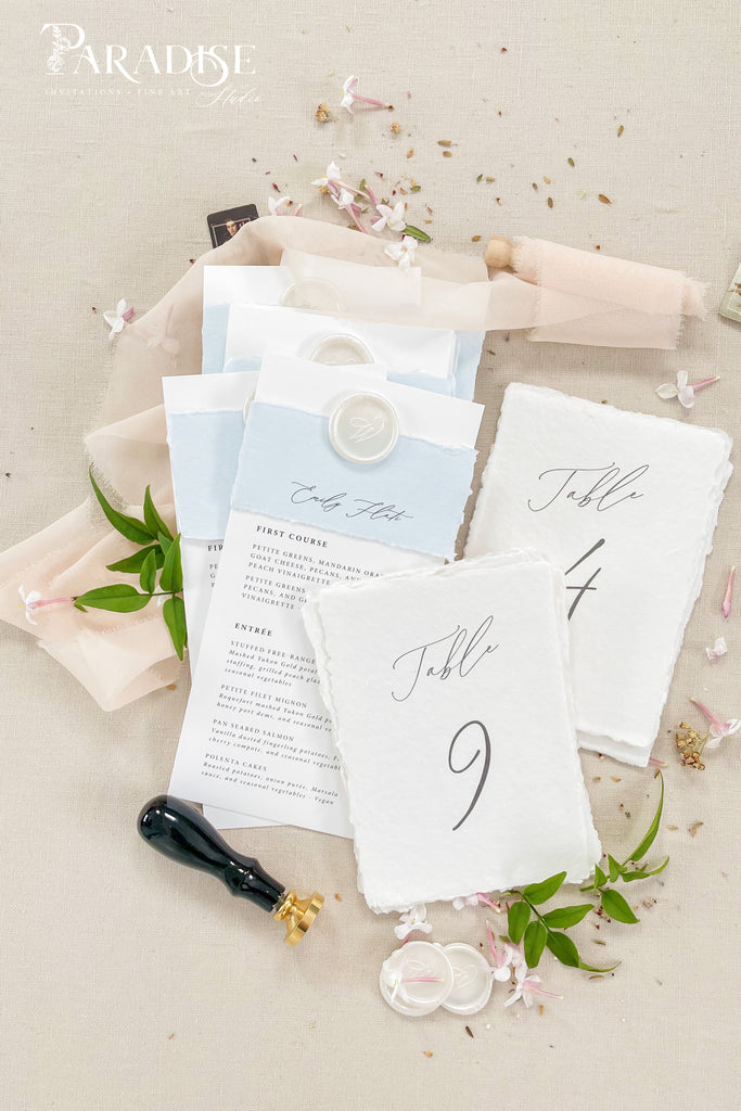 Maeve Handmade Paper Table Numbers