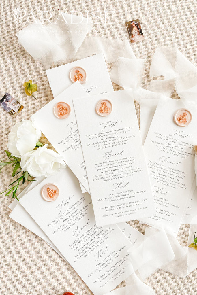 Jeanne-Marie Minimalist Wedding Menus